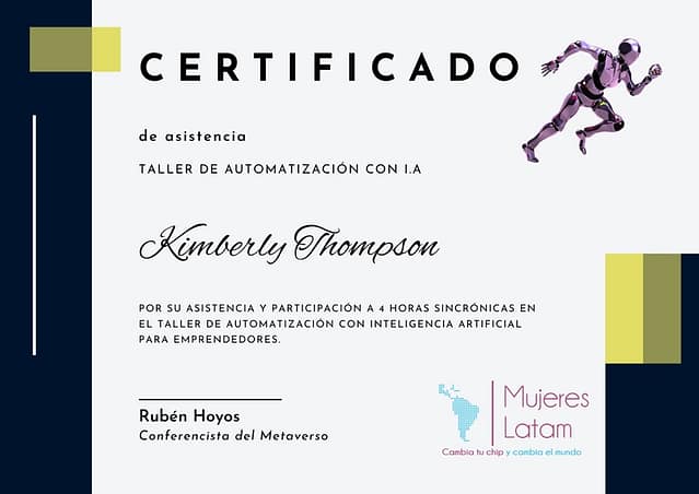 Taller Tecnológico con Inteligencia Artificial para Emprendedores_MF 21 Certificado Taller IA